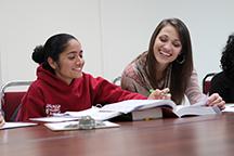 Student receiving tutoring assistance
